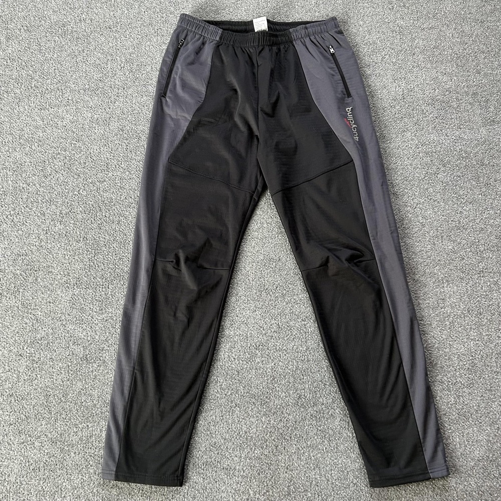 4ucycling Track Pants Mens 2XL Black Gray Thermal Softshell Cycling Fleece Lined